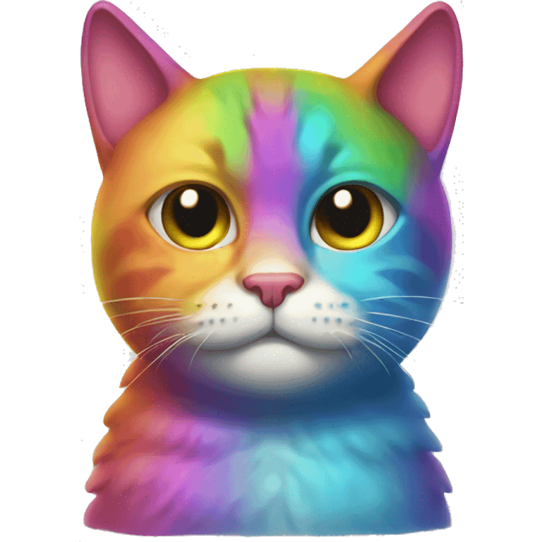 grossed out rainbow cat emoji