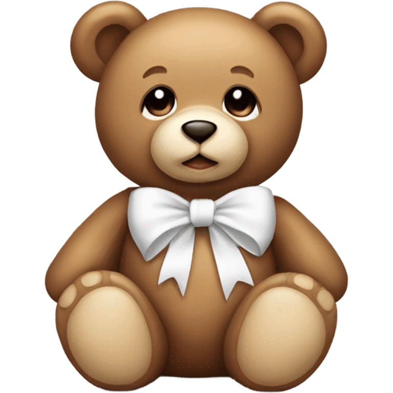 Baby Teddy Bear with white bow emoji