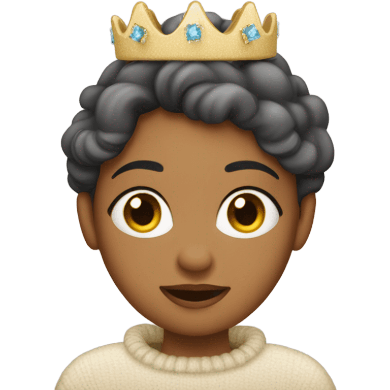 Molly with cashmere sweater and a tiara  emoji