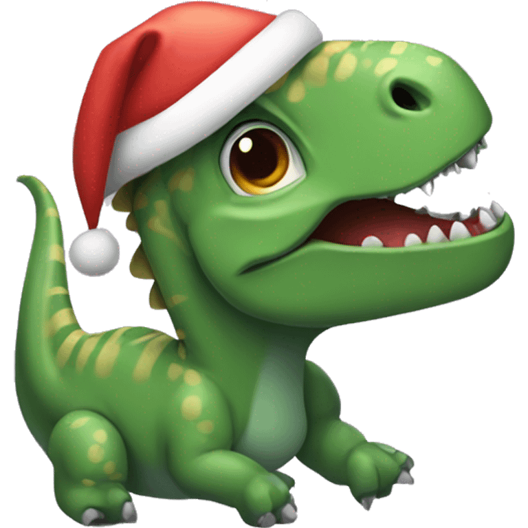 Dinosaurio navideño  emoji