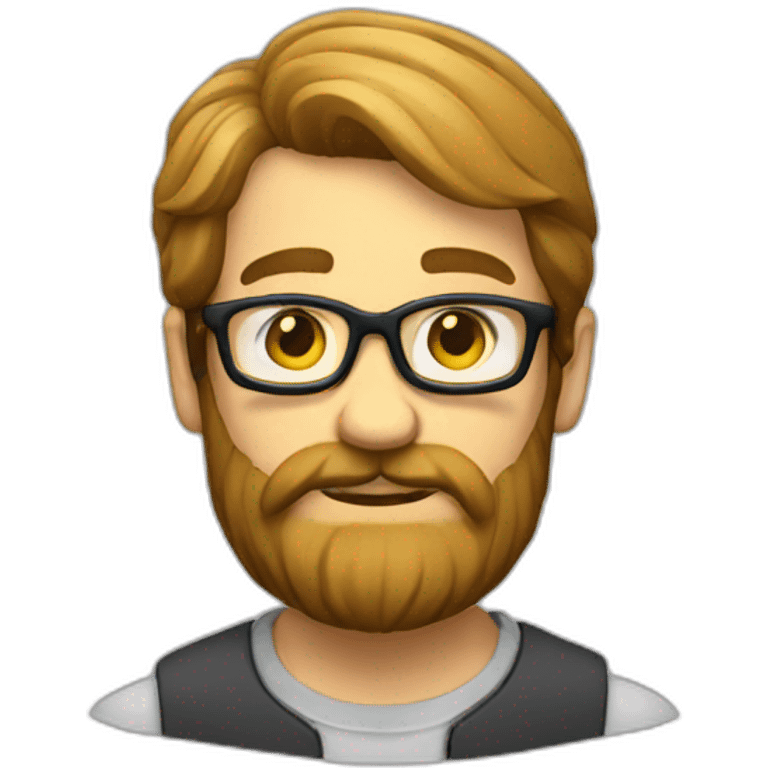 bearded geek emoji