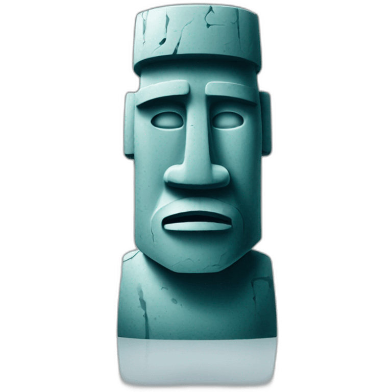 Moai glass emoji