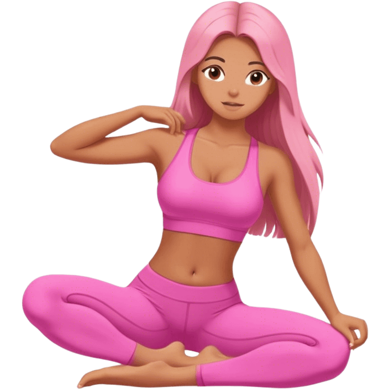 Pink pilates girl emoji