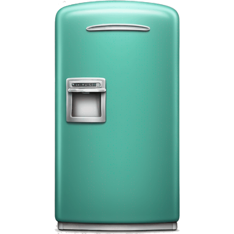 Realistic teal vintage fridge  emoji