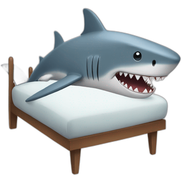 Shark in a bed emoji