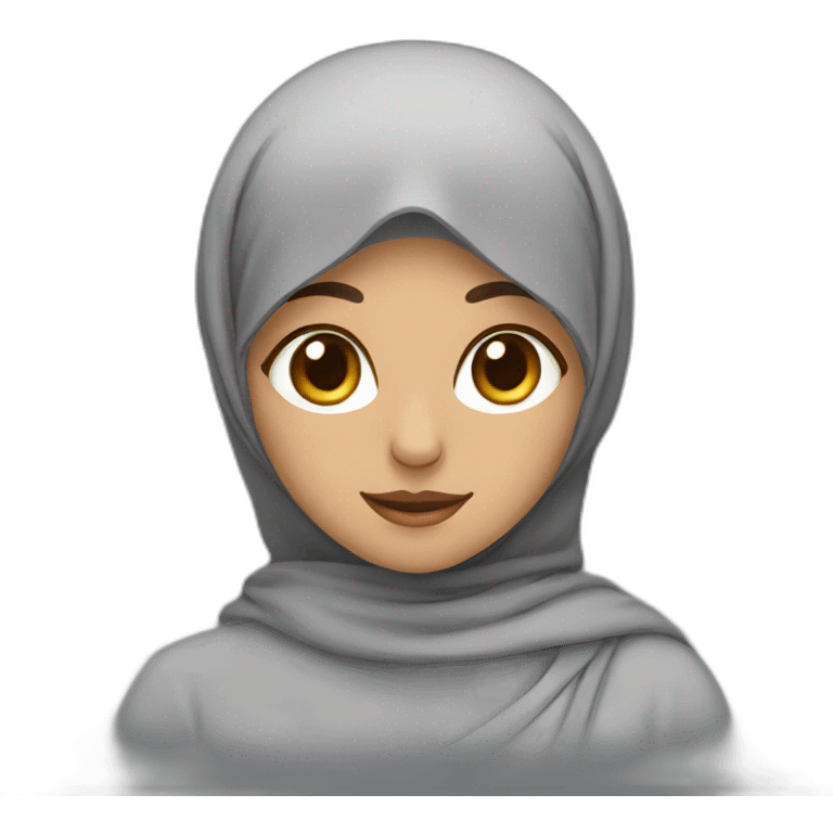 Gray cat Muslim female emoji