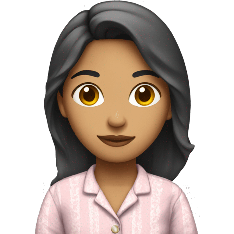 Hispanic female with pajamas  emoji