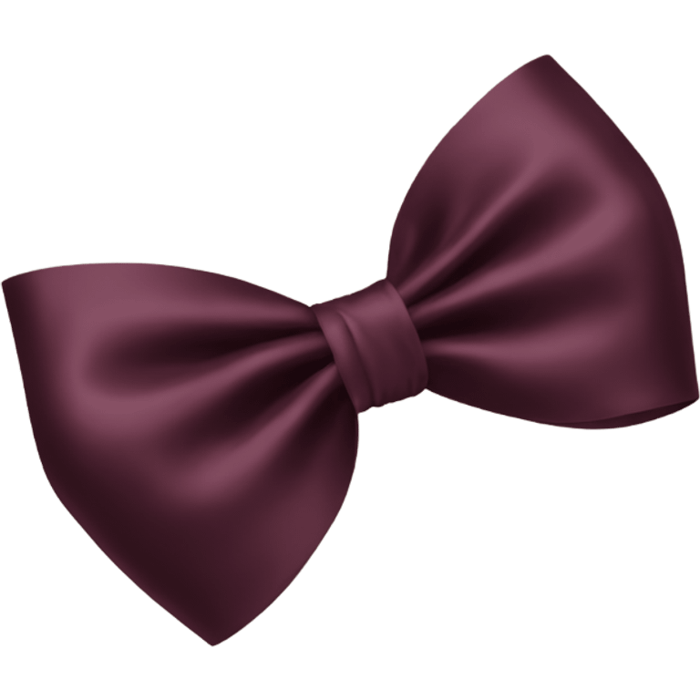 dark burgundy silk bow emoji