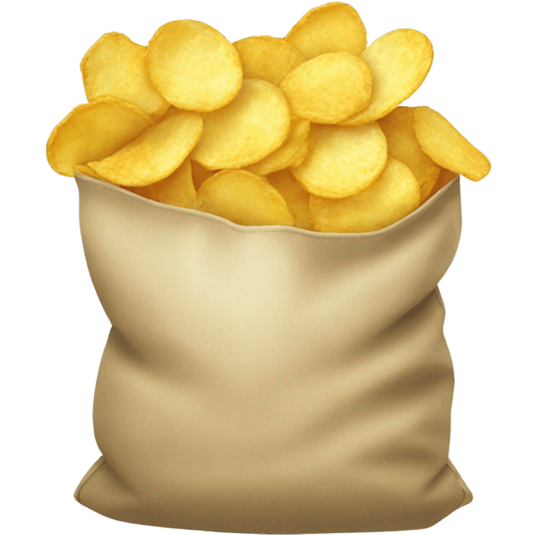 Green bag of potato chips emoji