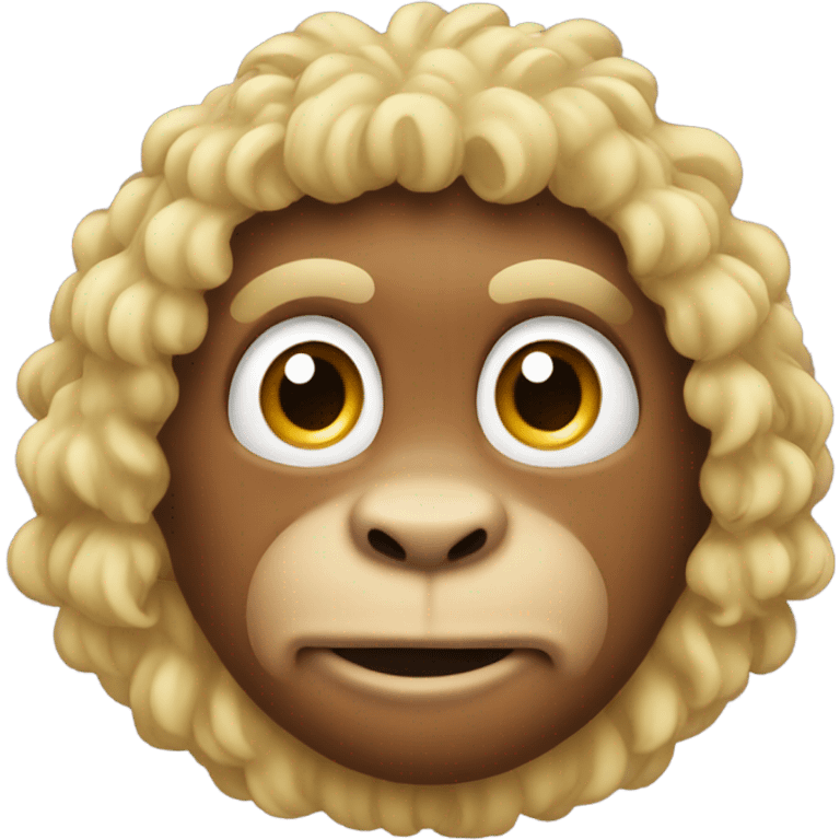 Monkey with blond curly hair  emoji