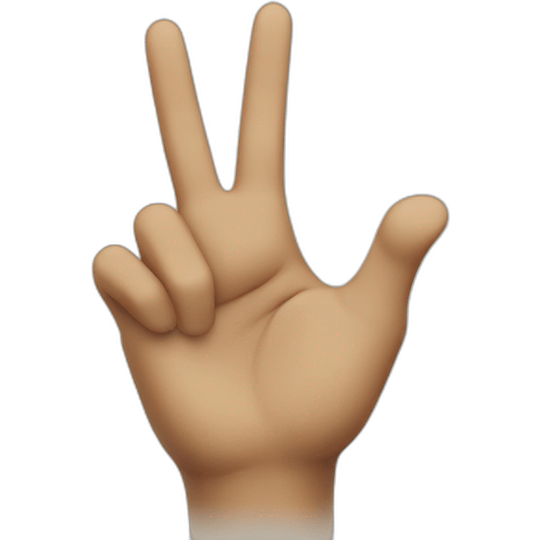 Hand with two fingers up emoji