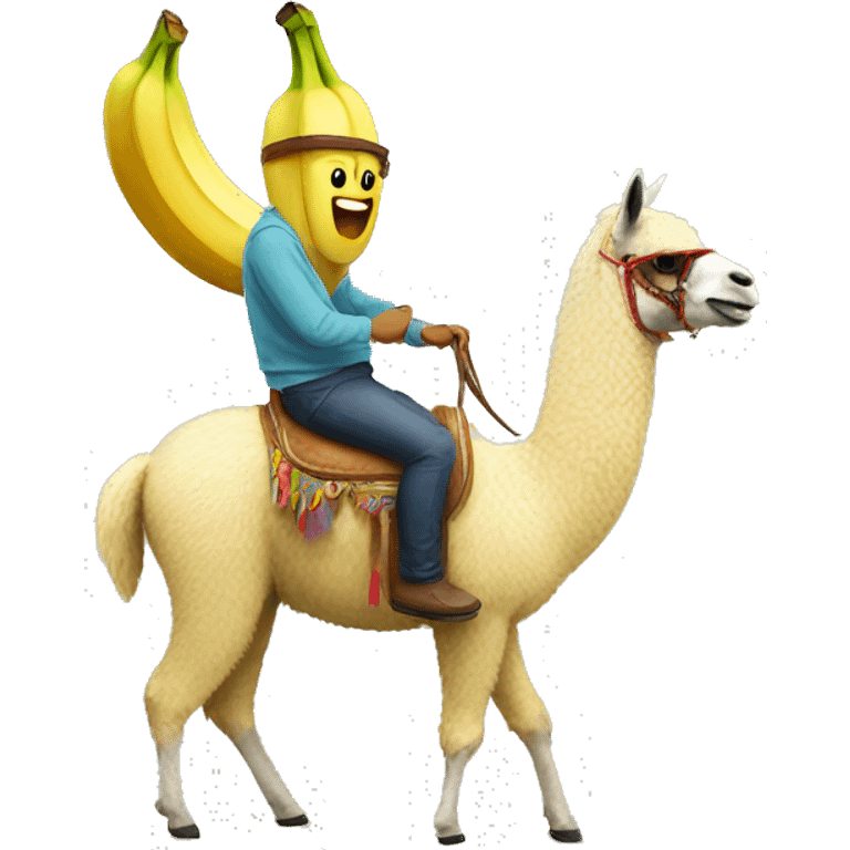 Banana riding a llama emoji