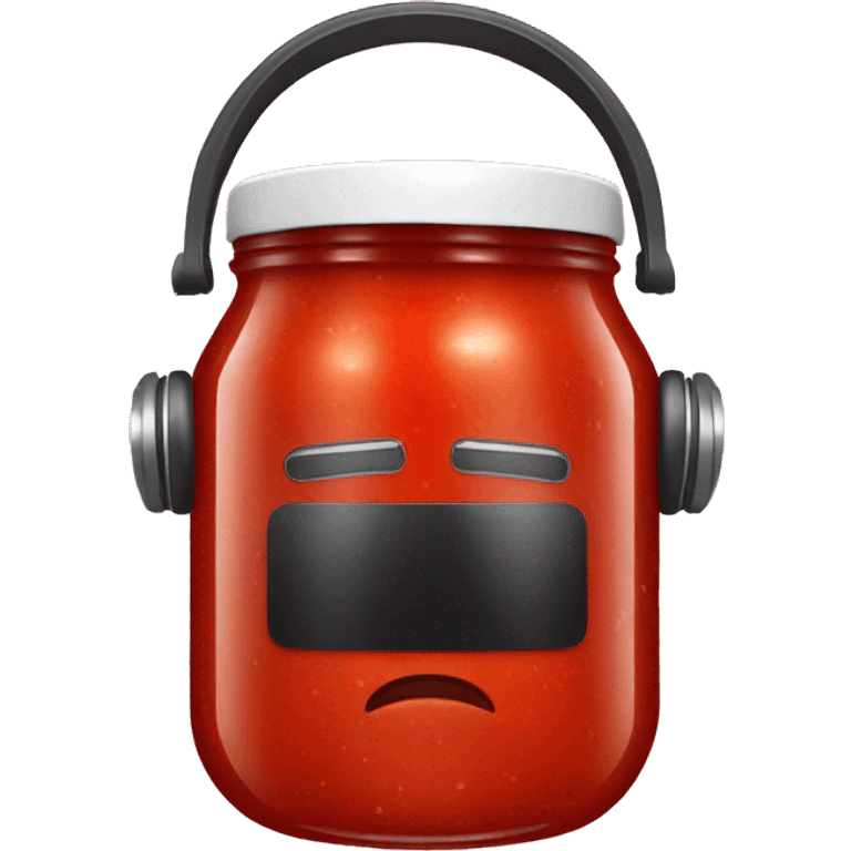 tomato sauce jar with headphones emoji