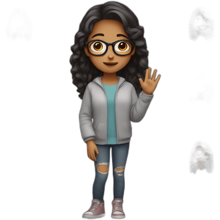 girl with broken glasses in hands emoji