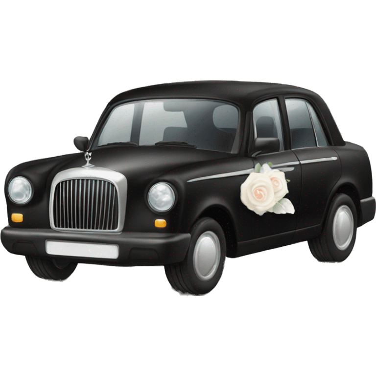 black wedding car emoji