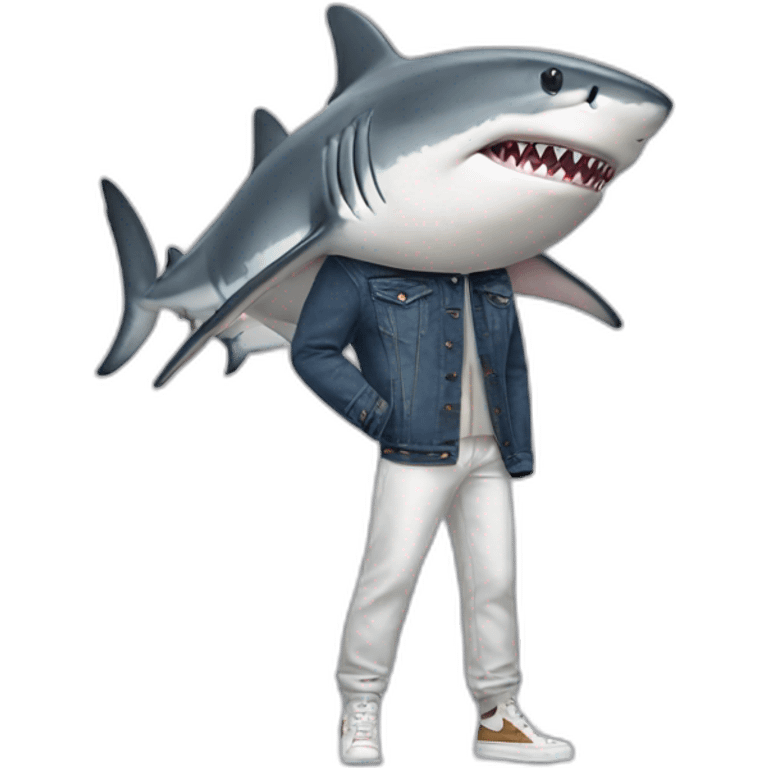 Shark with dior clothes emoji