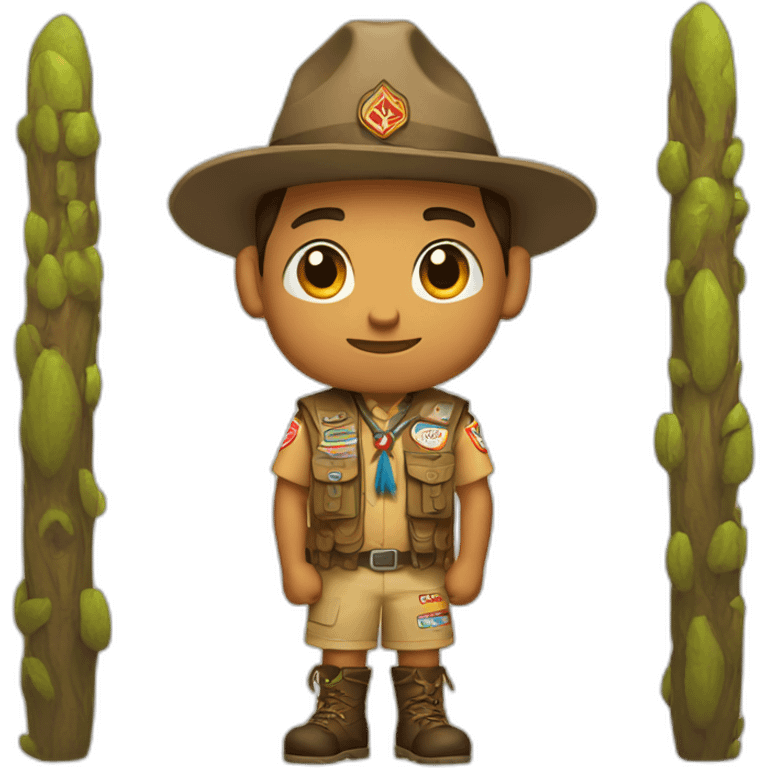 Scout guy with totem emoji