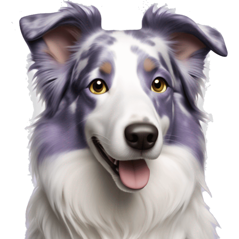 Lilac Merle border collie  emoji