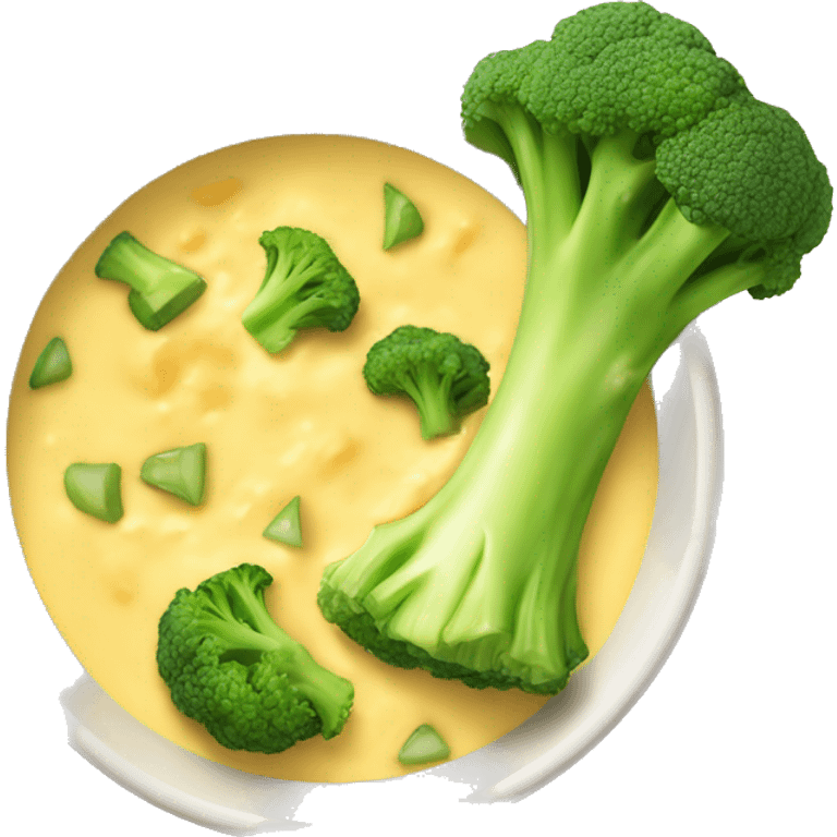 Bowl of broccoli cheddar soup emoji