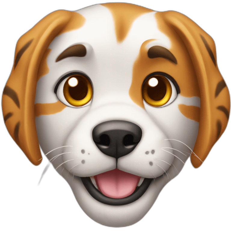 Chien et chat tigre emoji