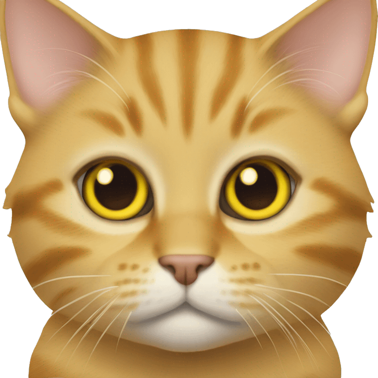 Yellow eye tabby cat big ears  emoji