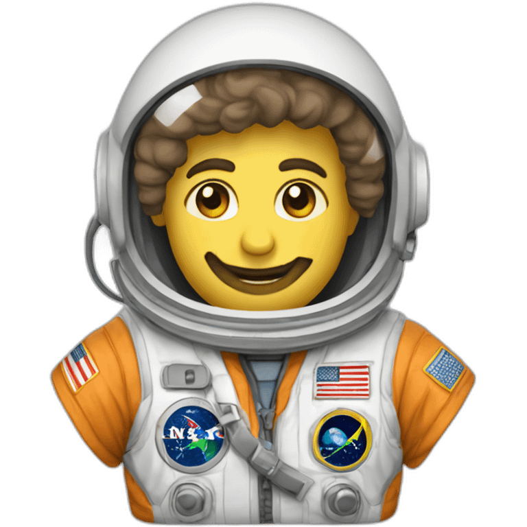 Astronauta con corbata emoji