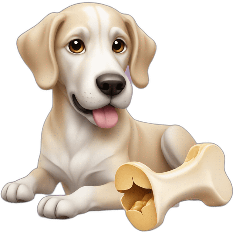 a dog and a bone emoji