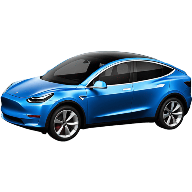 Blue tesla model y emoji