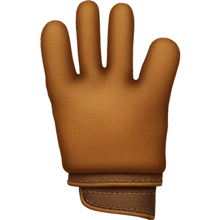 old glove without fingers emoji