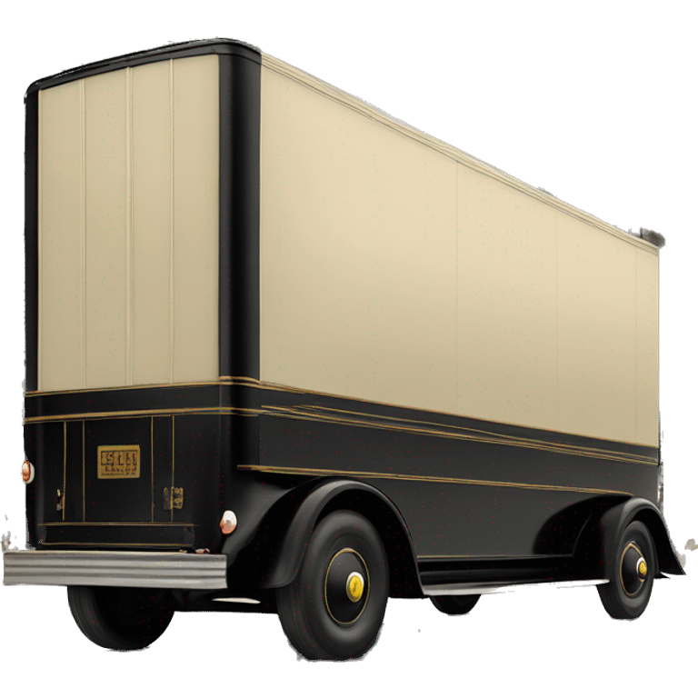 Art Deco Very long and tall 1933 moving truck side view  emoji