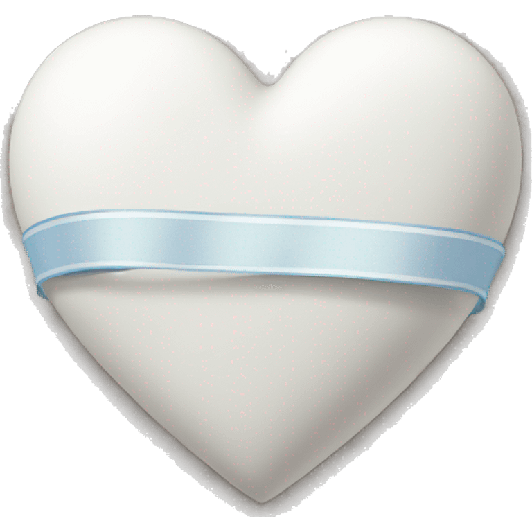 White heart with ribbon emoji