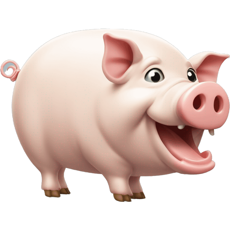 Cochon avec un queux de poisson emoji