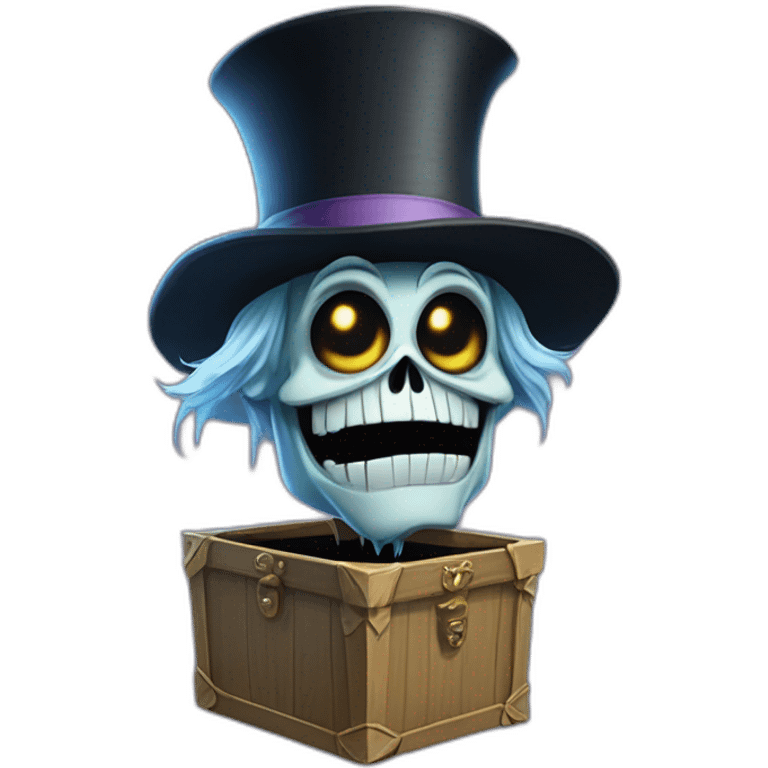 the hatbox ghost from disney’s “haunted mansion” emoji