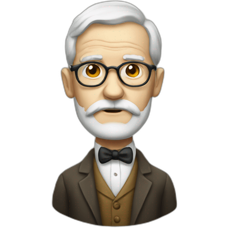 Freud with a glass emoji