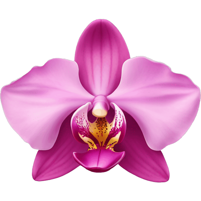 pink orchid  emoji