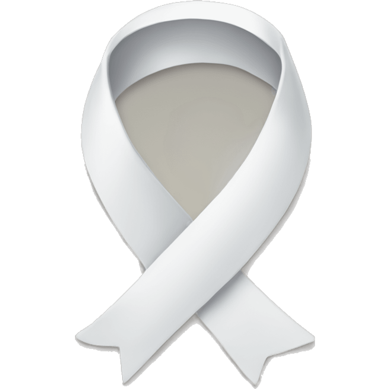 white ribbon emoji