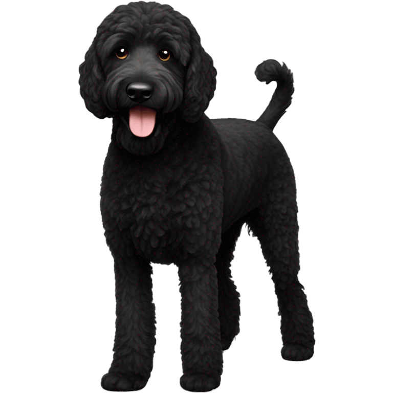 Black Labradoodle  emoji