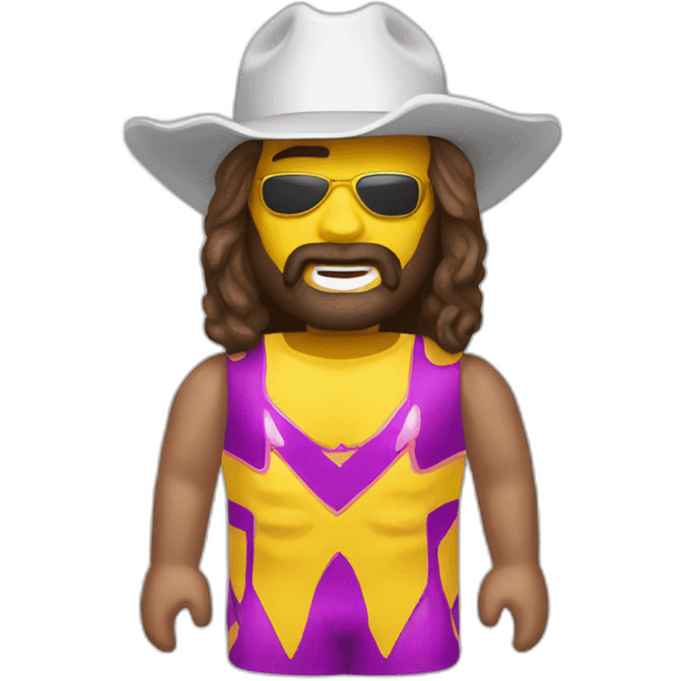 Macho man Randy savage with slim Jim emoji