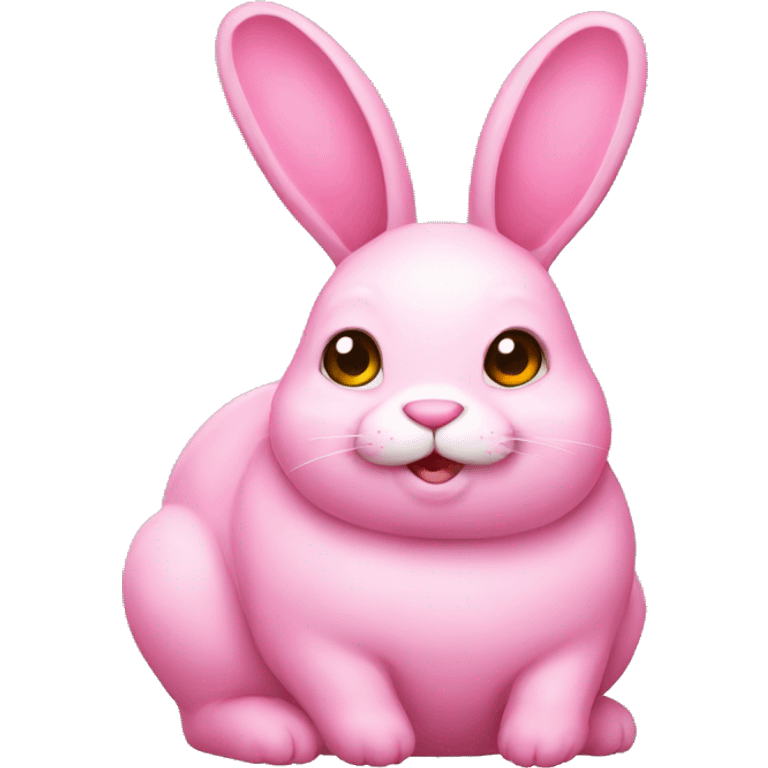 fat pink rabbit emoji