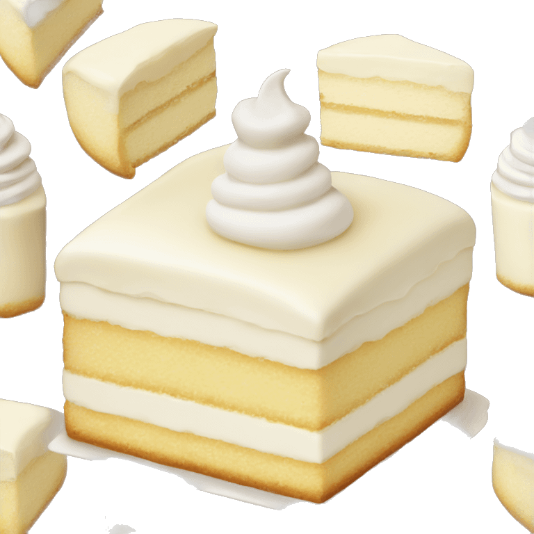 cream light vanilla cake emoji