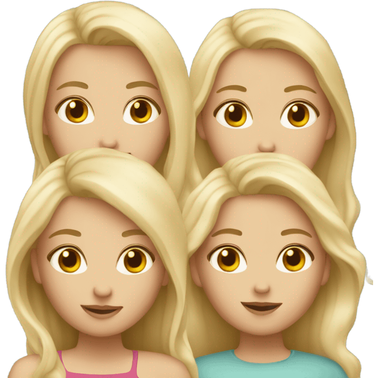 Four white girls  emoji