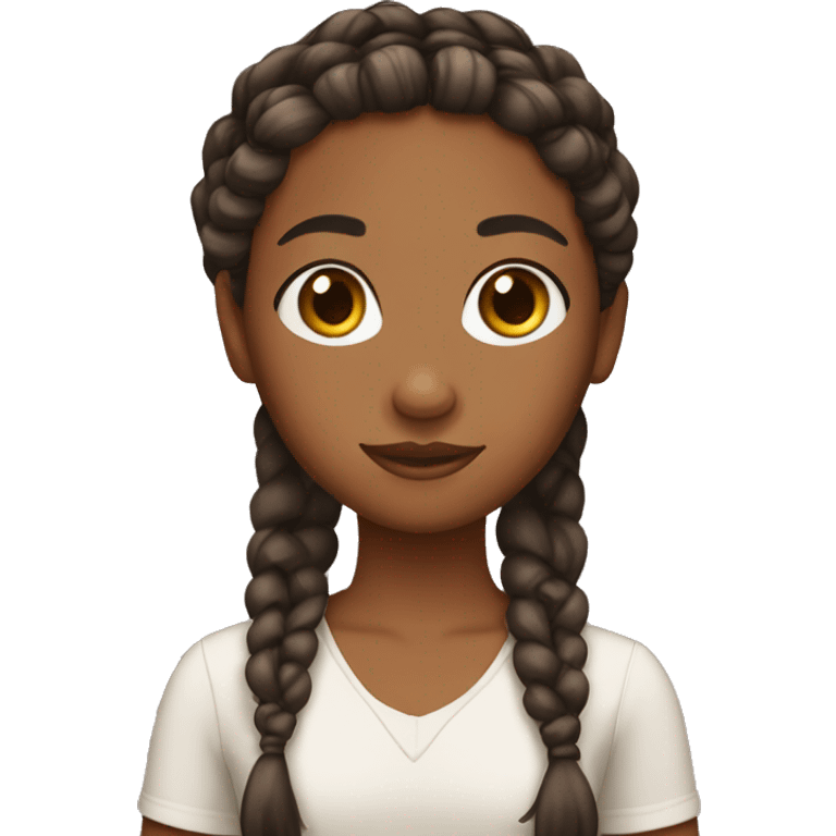 brownskingirl with braids emoji