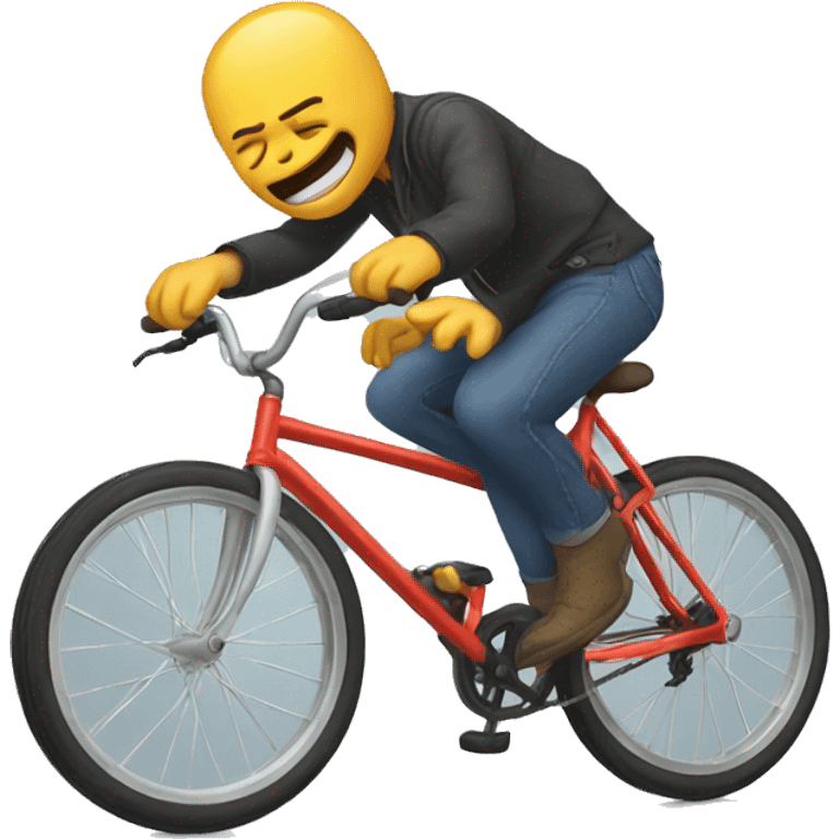 Falling off bicycle  emoji