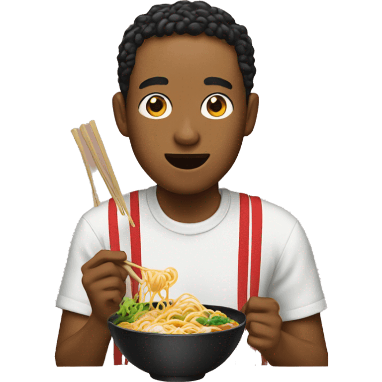 Men eatinf ramen emoji