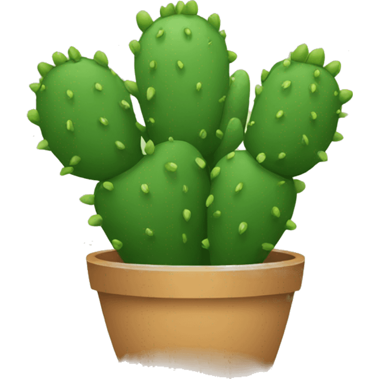 round Nopal without pot emoji