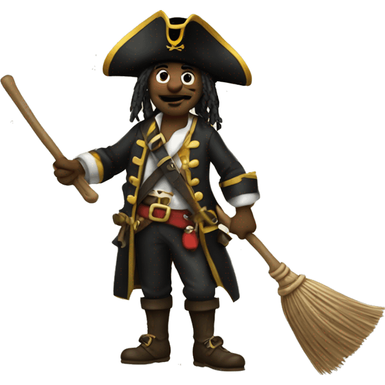 Pirate with a broom emoji