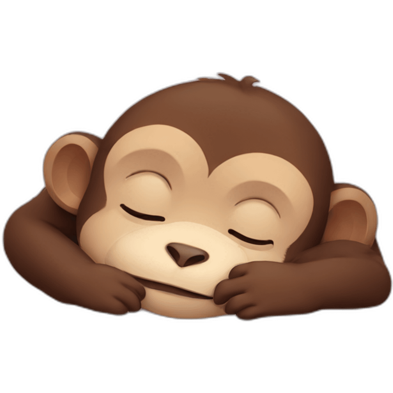 Cute Monkey sleeping emoji