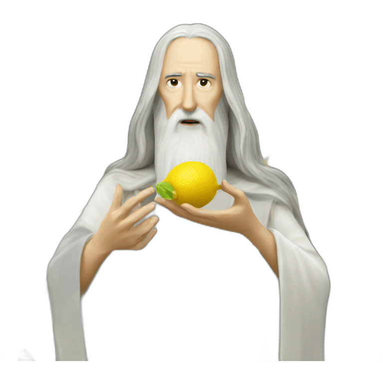 Saruman eating lemon emoji