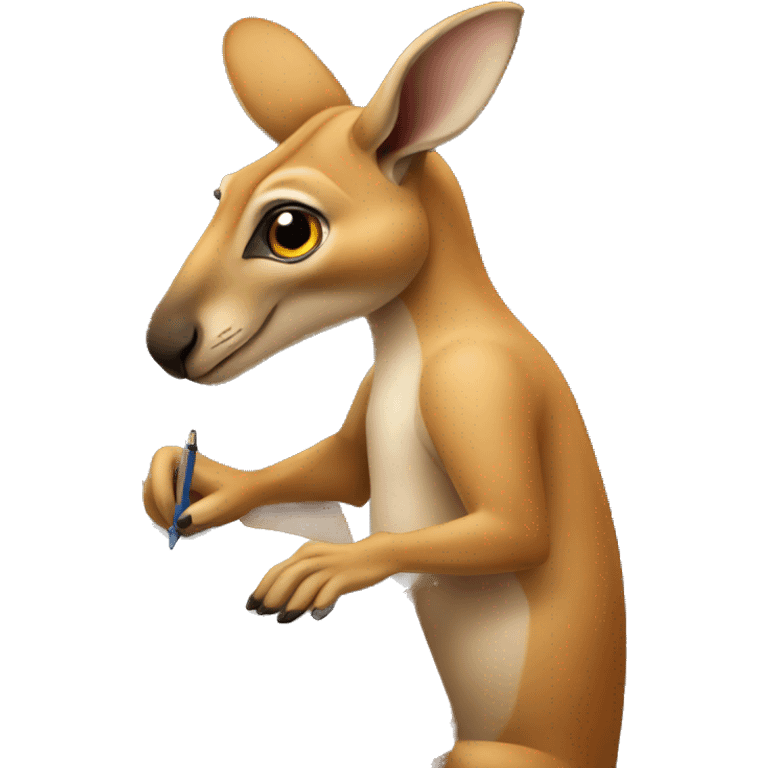 kangaroo writing an essay emoji