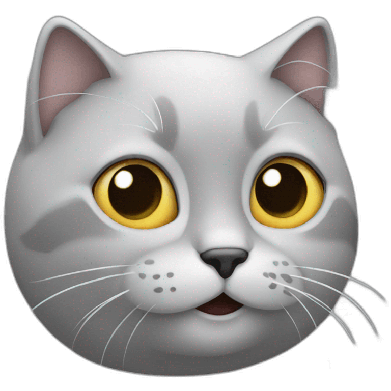 Chat gris clair qui rêve emoji